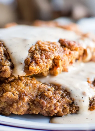 Deliciously crispy Texas Chicken Fried Steak served with gravy