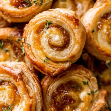 Fig and Goat Cheese Pinwheels appetizer with fresh herbs and spices