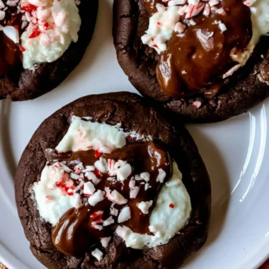 Hot Cocoa Cookies fresh from the oven, topped with marshmallows and chocolate.
