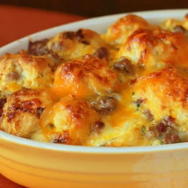 Delicious make-ahead breakfast cobbler served as a brunch recipe