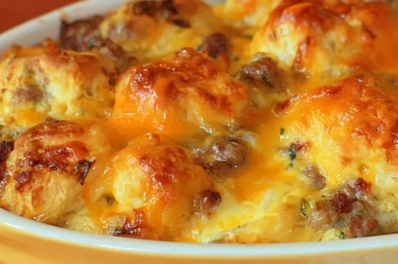 Delicious make-ahead breakfast cobbler served as a brunch recipe